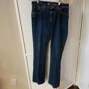 Rockies Women Straight Leg Jeans Blue Stretch Slim Low Rise Denim 8L 30x32 dark